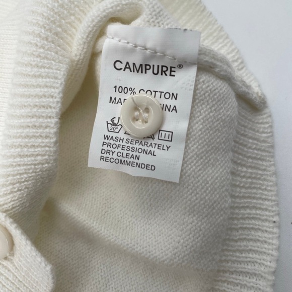 Campure Little Girl Off-White Button Down Lightweight Cardigan Sweater‎ NWT - Picture 8 of 13